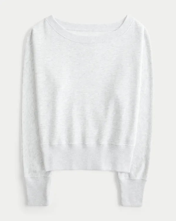 Banded Off-the-Shoulder Sweatshirt
