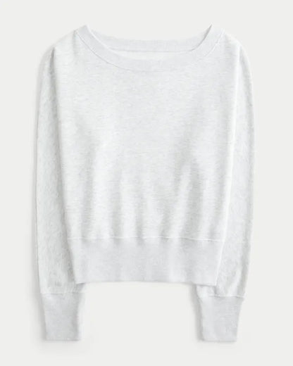 Banded Off-the-Shoulder Sweatshirt