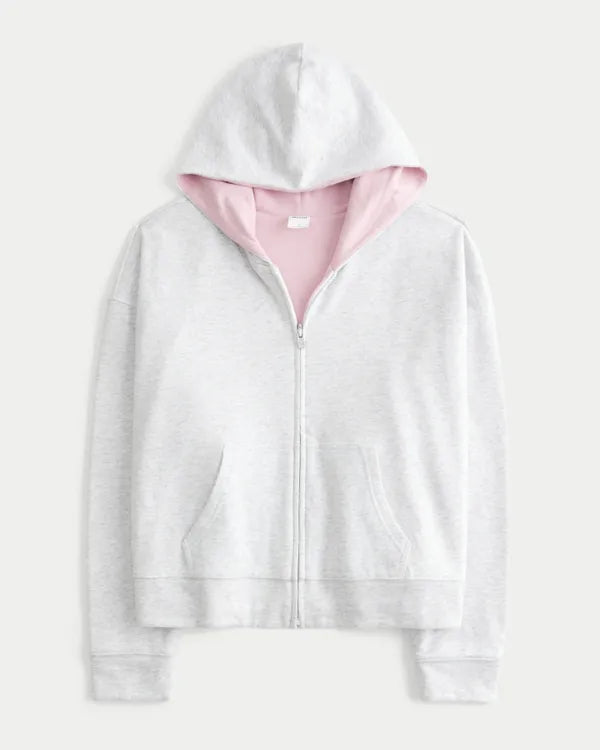 Hollister Feel Good Reversible Zip-Up Hoodie