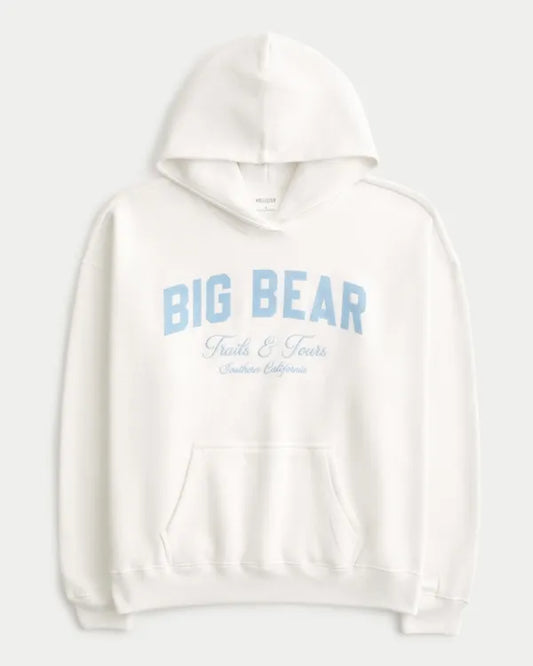 Hollister Feel Good Oversized Big Bear Graphic Hoodie