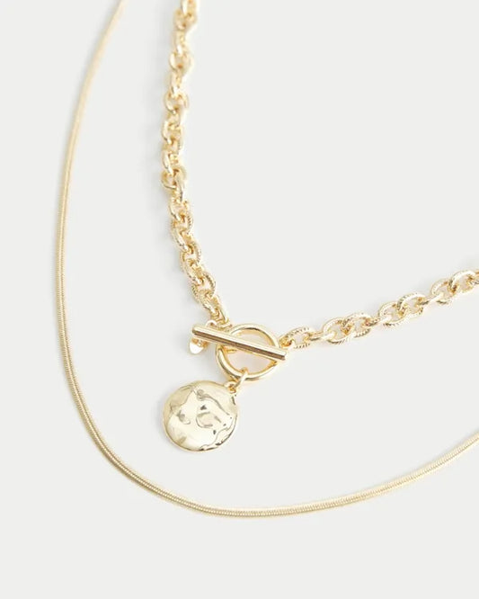 Coin Layered Necklace 2-Pack