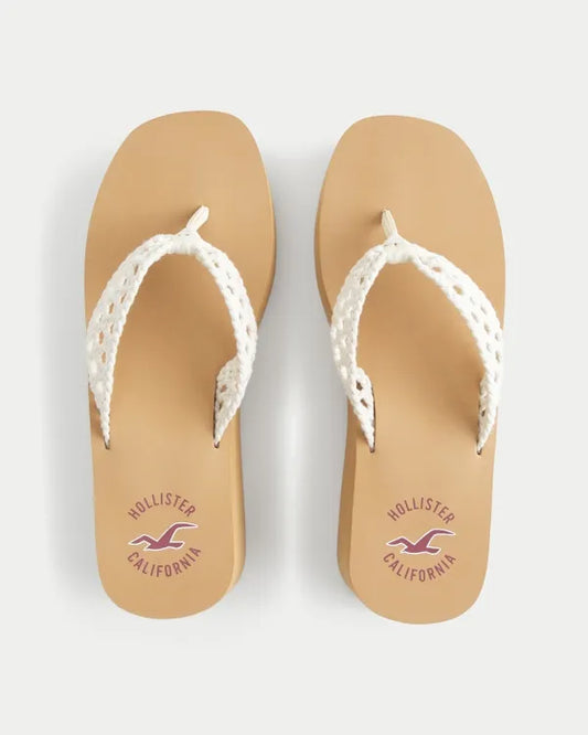 Crochet-Style Platform Flip Flops