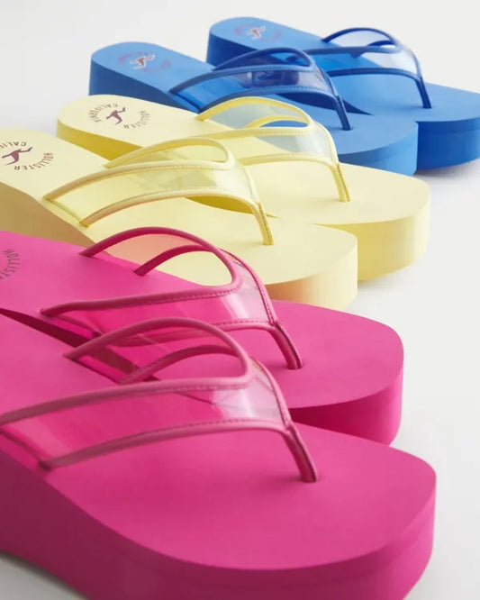 Yellow Platform Flip Flops