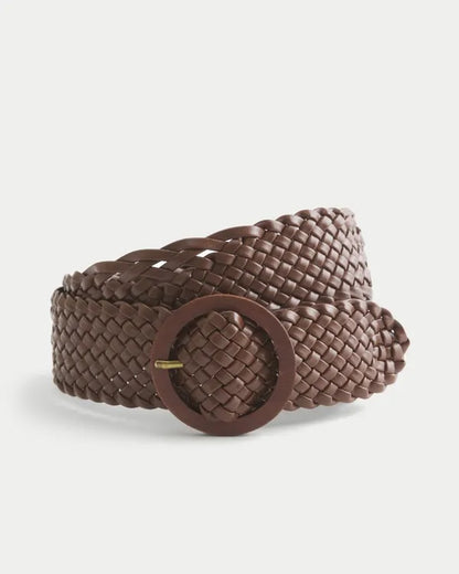Braided Faux Leather Belt