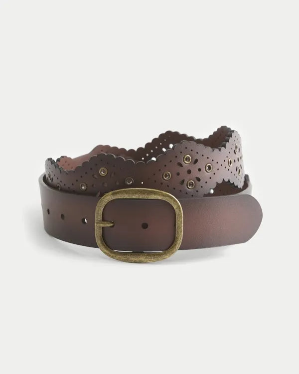 Studded Faux Leather Belt