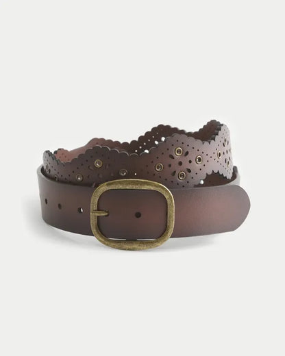 Studded Faux Leather Belt