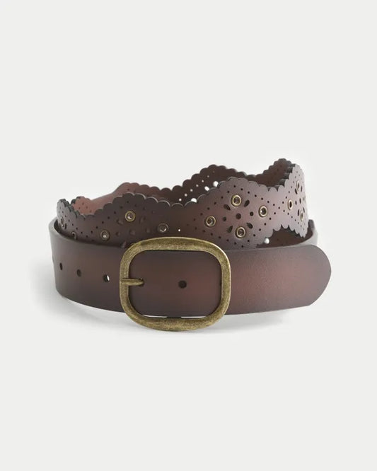 Studded Faux Leather Belt