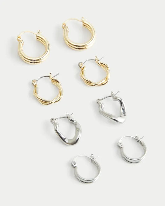 Classic Hoop Earring 4-Pack
