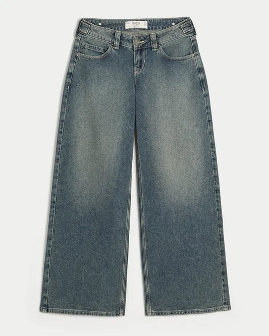 Hollister Andi Adjustable Waist Ultra Low-Rise Super Baggy Jeans