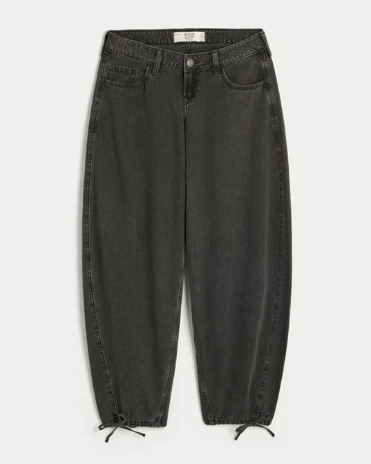 Ultra Low-Rise Balloon Jeans