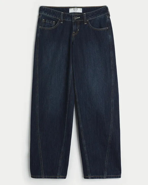 Ultra Low-Rise Barrel Jeans