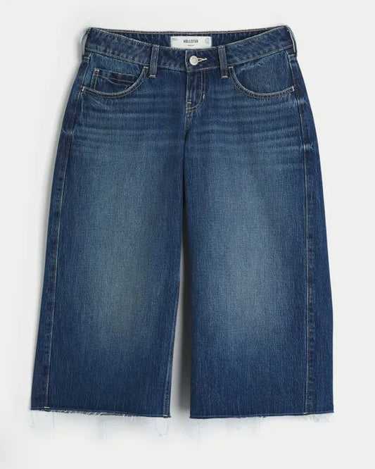 Ultra Low-Rise Super Baggy Capri Jeans