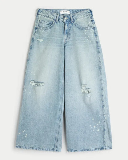 Ultra Low-Rise Ripped Splatter Beyond Baggy Jeans