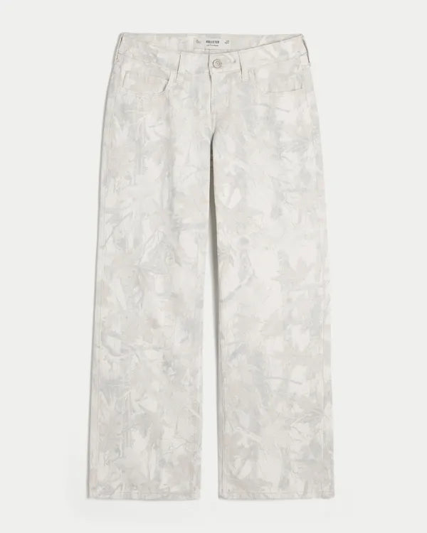 Low-Rise Camo Baggy Jeans