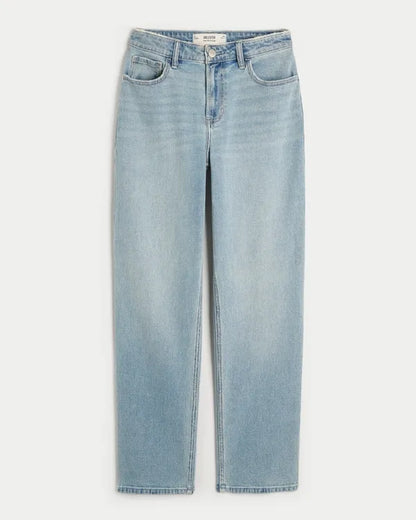High-Rise Straight Jeans