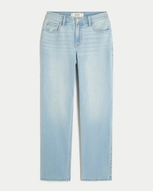 High-Rise Straight Jeans