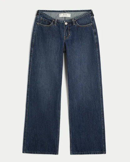 Ultra Low-Rise Mini Waistband Baggy Jeans