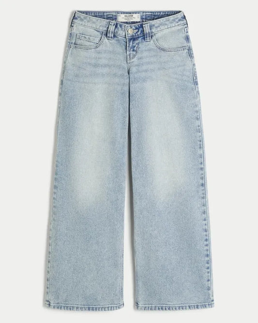 Hollister Andi Adjustable Waist Ultra Low-Rise Super Baggy Jeans