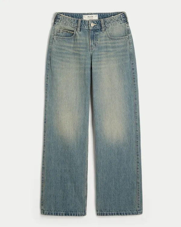 Hollister Andi Adjustable Waist Low-Rise Baggy Jeans