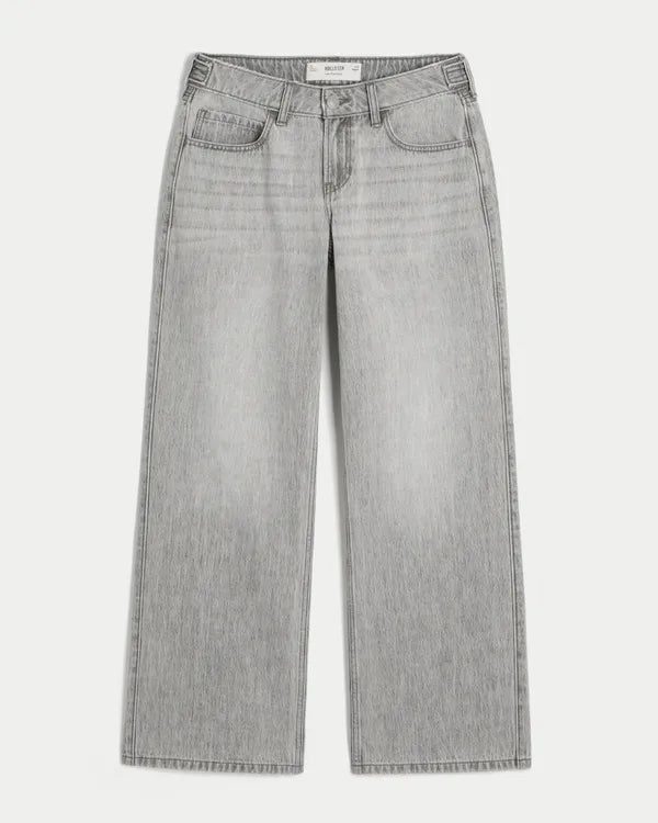 Hollister Andi Adjustable Waist Low-Rise Baggy Jeans