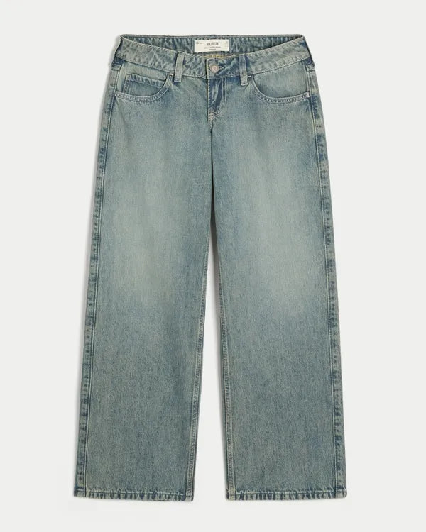Ultra Low-Rise Baggy Jeans