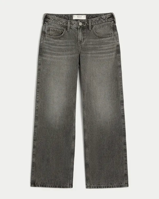 Hollister Andi Adjustable Waist Low-Rise Baggy Jeans