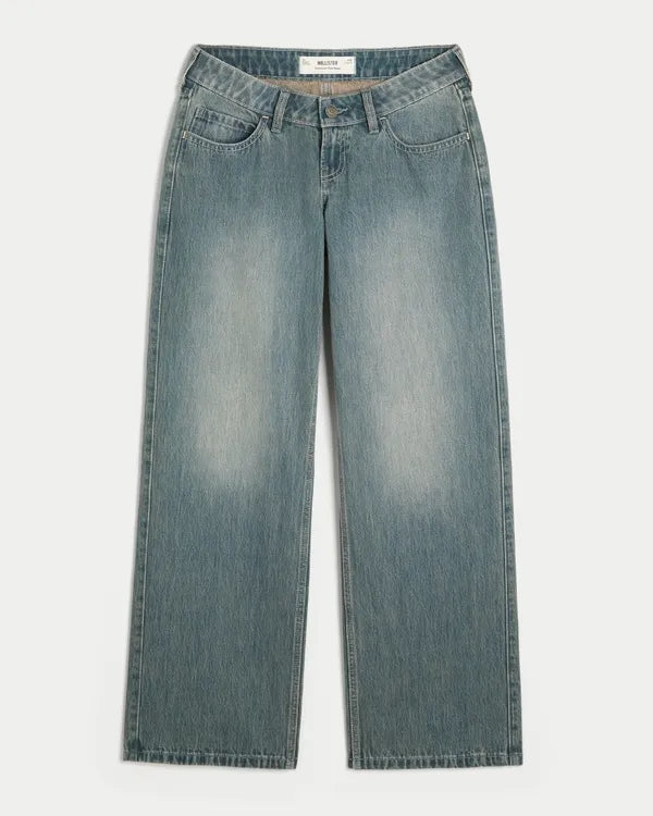 Ultra Low-Rise Baggy Jeans