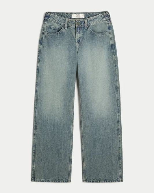 Hollister Andi Adjustable Waist Low-Rise Baggy Jeans