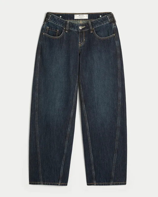 Hollister Andi Adjustable Ultra Low-Rise Barrel Jeans