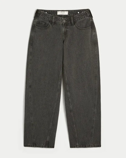 Hollister Andi Adjustable Waist Ultra Low-Rise Barrel Jeans