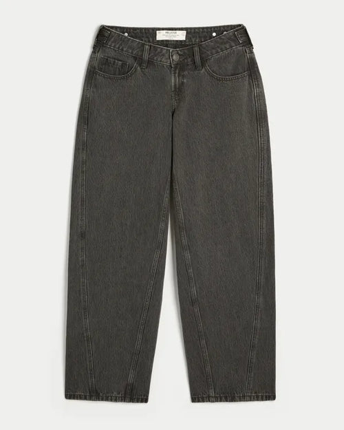 Hollister Andi Adjustable Waist Ultra Low-Rise Barrel Jeans