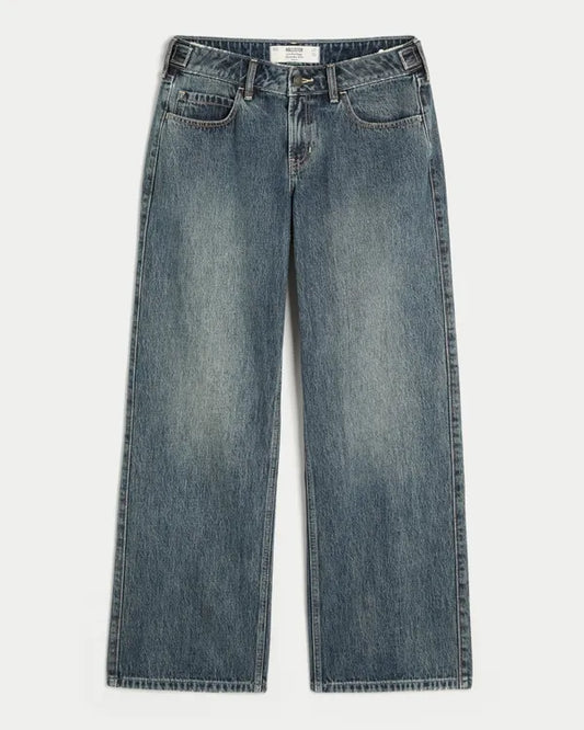 Hollister Andi Adjustable Waist Low-Rise Baggy Jeans