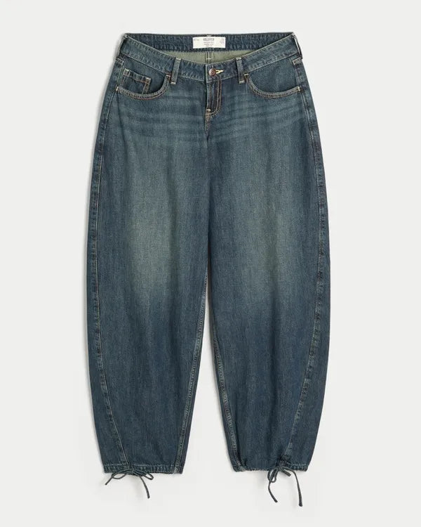 Ultra Low-Rise Balloon Jeans
