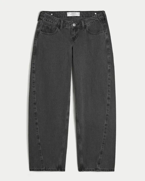Hollister Andi Adjustable Waist Ultra Low-Rise Barrel Jeans