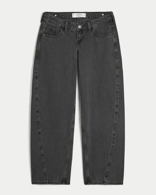 Hollister Andi Adjustable Waist Ultra Low-Rise Barrel Jeans