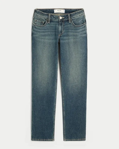 Low-Rise Straight Jeans