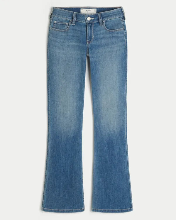 Low-Rise Stretch Bootcut Jeans