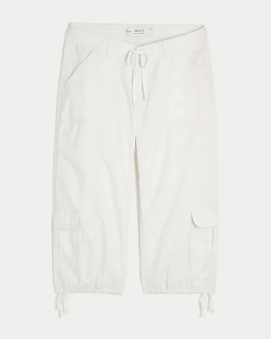 Ultra Low-Rise Baggy Capri Pants