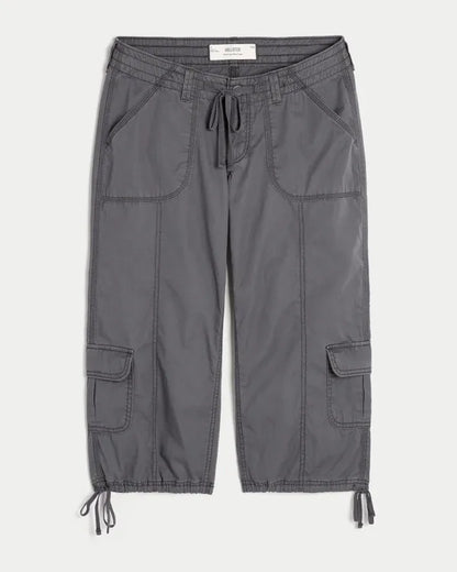 Ultra Low-Rise Baggy Capri Pants