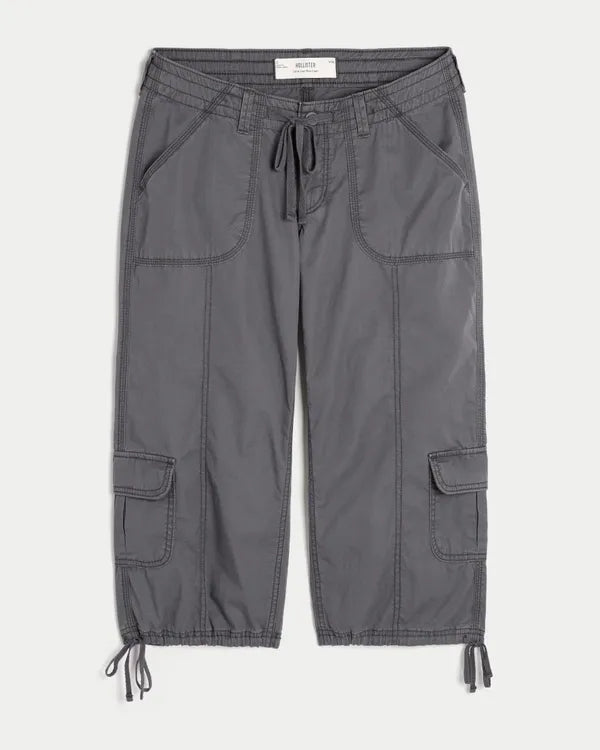 Ultra Low-Rise Baggy Capri Pants