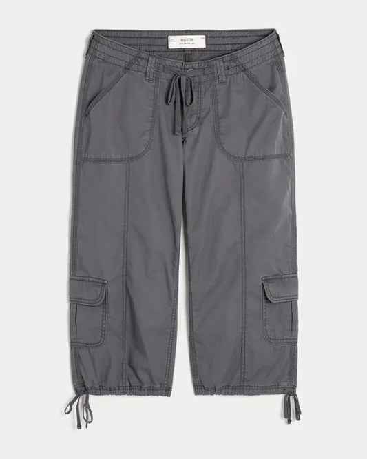 Ultra Low-Rise Baggy Capri Pants