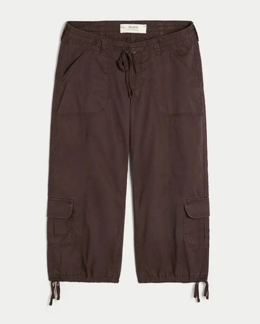 Ultra Low-Rise Baggy Capri Pants