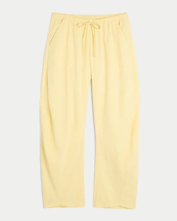 Low-Rise Barrel Pull-On Pants