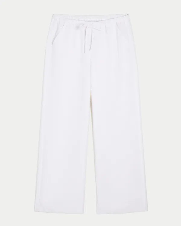 Linen-Blend Pull-On Pants