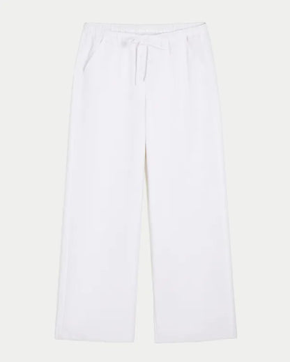 Linen-Blend Pull-On Pants