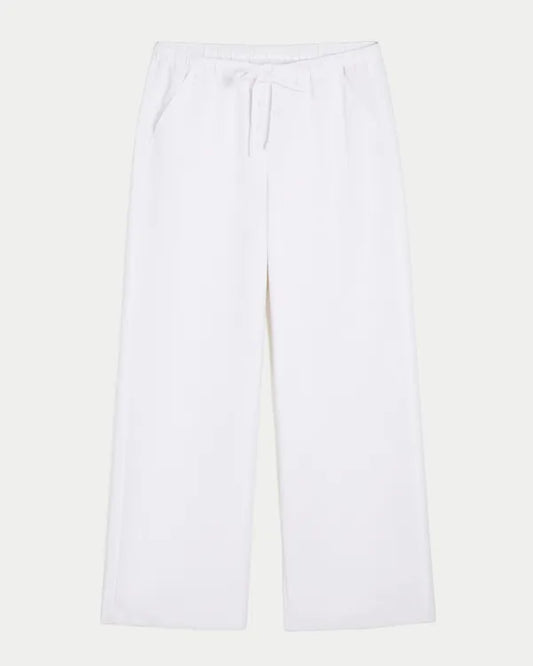 Linen-Blend Pull-On Pants