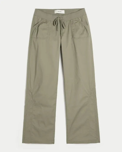 Hollister Remi Ultra Low-Rise Poplin Pull-On Pants