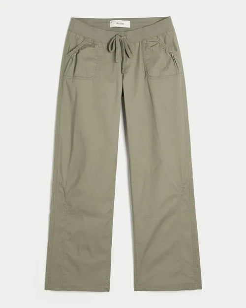 Hollister Remi Ultra Low-Rise Poplin Pull-On Pants