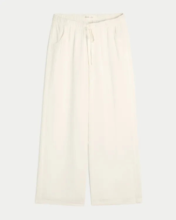 Pull-On Slub Pants