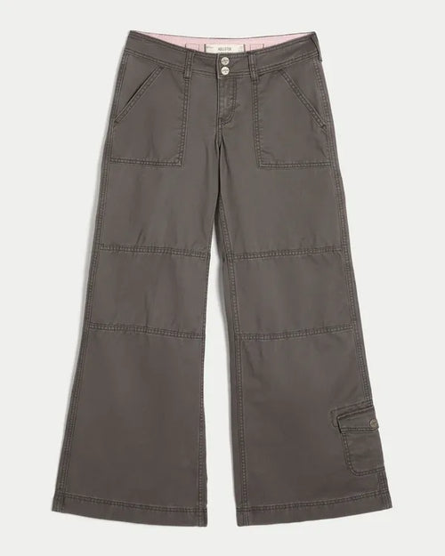 Hollister Andi Adjustable Waist Low-Rise Wide-Leg Pants